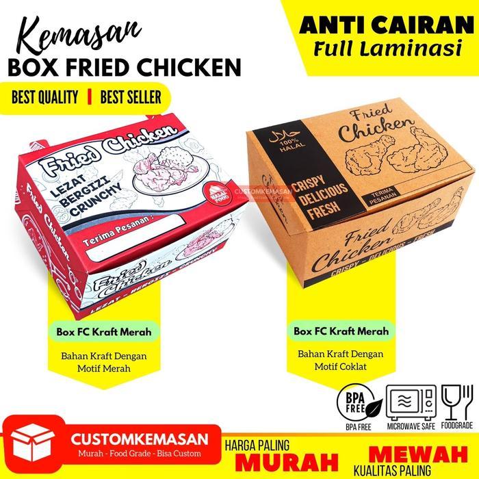 Box Fried Chicken 50Pcs / Kemasan Box Fried Chicken / Dus Fried Chicken / Kardus Fried Chicken /
