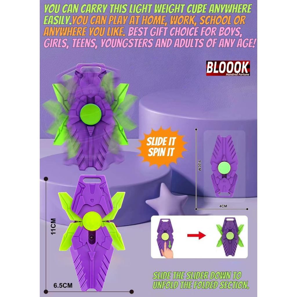 8 PCS Fidget Toy Gun, Stress Shot Toy Gun Set, Printed Peace Pistol Magnetic Fidget Slider Toy