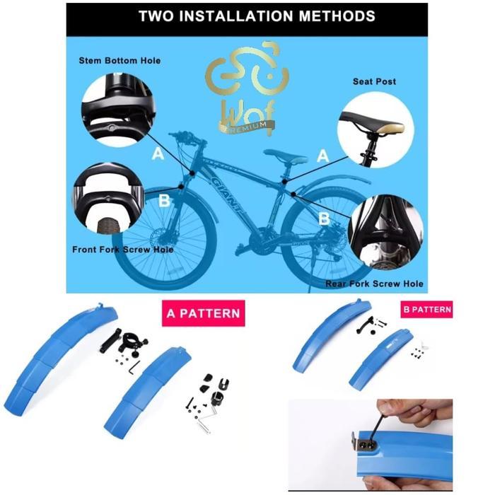 WEST BIKING 015 Fender Telescopik Spakbor Lipat Sepeda MudGuard 714015