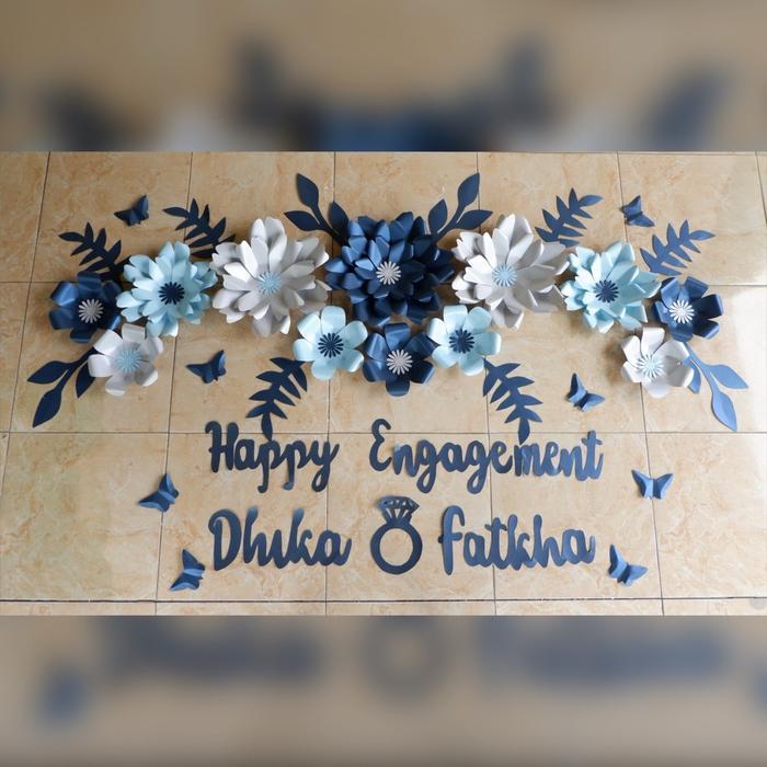 READY ready Paper flower dekorasi bunga kertas backdrop lamaran dekorasi tunangan tukar cincin