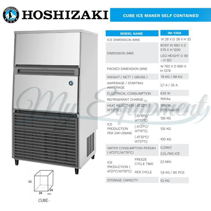 ICE MACHINE HOSHIZAKI IM-130A (CUBE ICE)