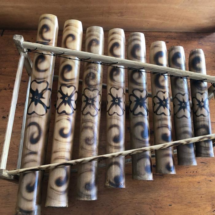 Premium Rindik Bali - Rindik Bambu - Rindik Bambu Isi 8 - Alat Musik Tradisional - Rindik Mainan