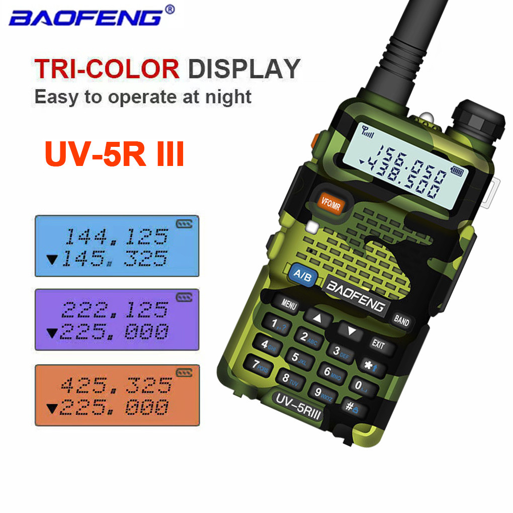 2023 Baofeng UV-5R III 5W Walkie Talkie Long Range Walkie Talkie FM Handy Transceiver Portable Ham R