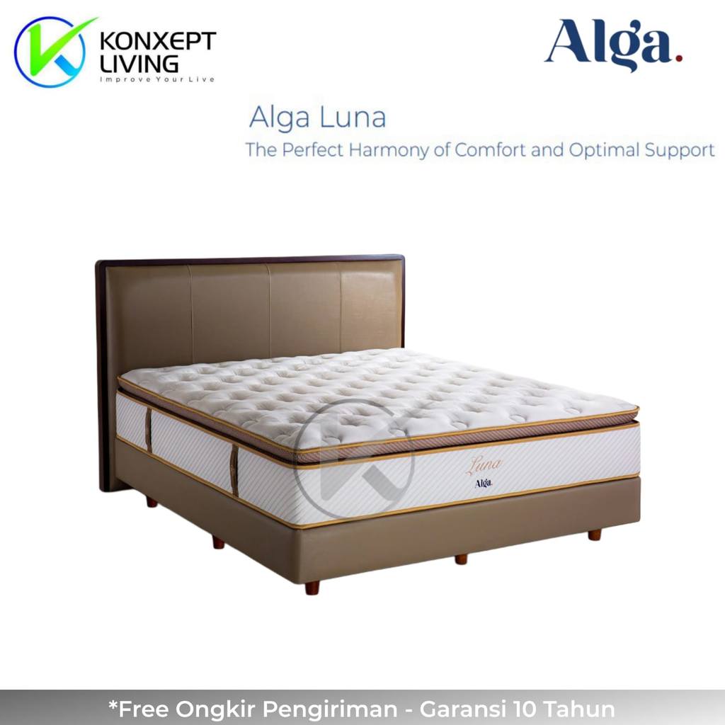 Alga Springbed Luna Latex Layer Sandaran Benjamin Ukuran 100x200 Fullset
