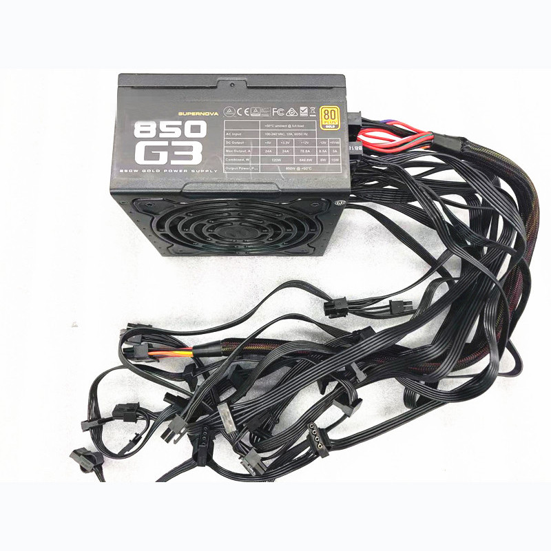 . For Evga Supernova 850G3 850W Gold Mining Power Supply High Quality Full Module -