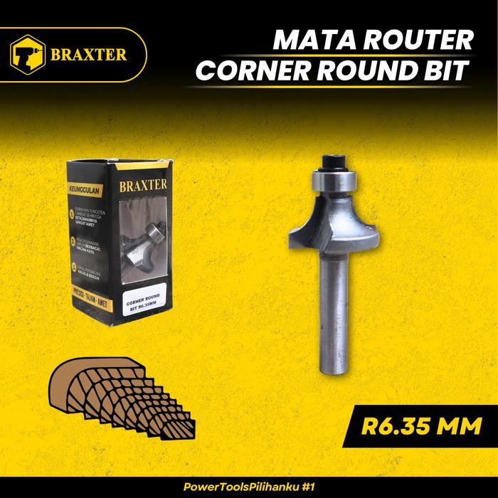 Bisa Gosend Braxter Corner Round Bit Mata Router / Profil / Trimmer Kayu Tct