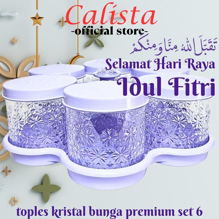 [ CALISTA ] TOPLES PLASTIK BENING BUNGA SET TOPLES AESTHETIC UNTUK KUE KERING LEBARAN ISI 6PCS