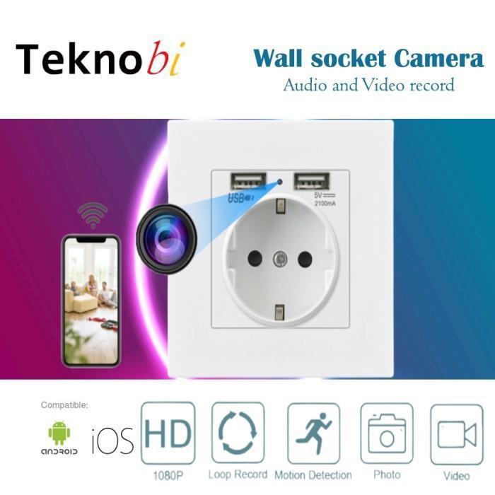 TEKNOBI SPY KAMERA CAM CCTV MINI WIRELESS TEKNOBI COLOKAN BULAT CCTV KECIL PANTAU LEWAT HP