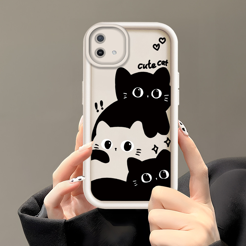 Casing Hp Untuk For OPPO A16K A16E Silikon Case Simple Cute Cat 2761 TY Terbaru Phone Softcase Mode 