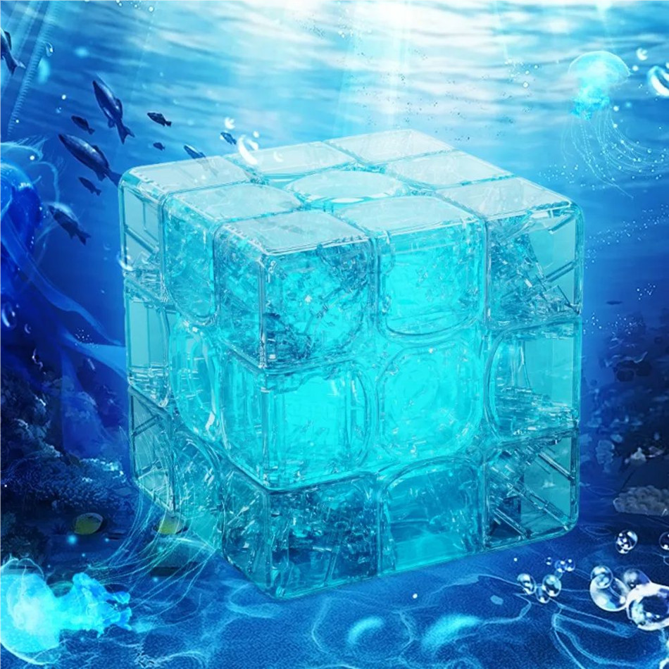 Yuxin Fun Cube 3x3x3 Magnetic Cube 8-color luminous Cube Professional 3x3 Speed Magic Cube Puzzle