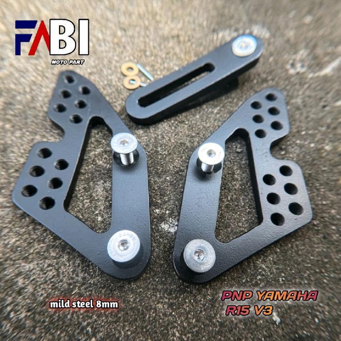 Raiser peninggi Footstep / underbone Yamaha R15 V3 Baru dengan Baut dan Nut Original Motorcycle
