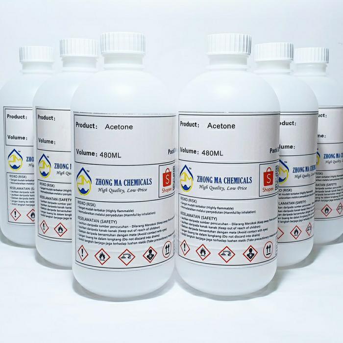 ASETON / PROPANON / ACETONE / DIMETIL KETON / CH3COCH3 95% / 480 ML