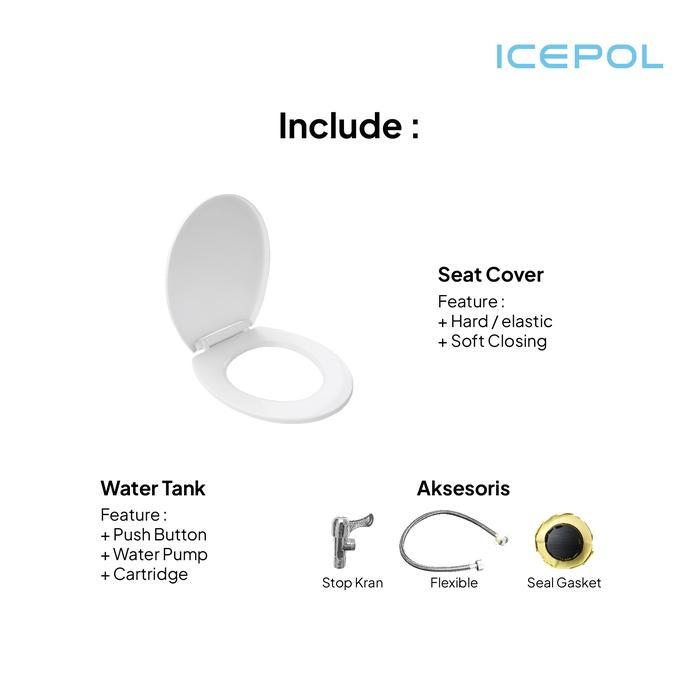 ICEPOL CLOSET DUDUK KLOSET DUDUK TOILET DUDUK IC 036