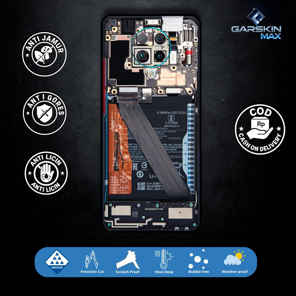 Garskin Skin Poco F2 Pro Teardown Mesin Fullbody / Backonly | Anti Gores | Bisa Custom | Kode - 3f0
