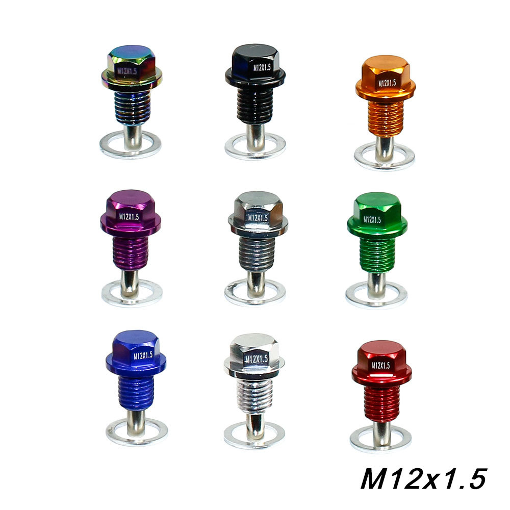 M12*P1.5Mm Magnetic Oil Drain Plug Magnetic Sump Drain Nut Oil Drain Bolt Oil Sump Drain Plug For