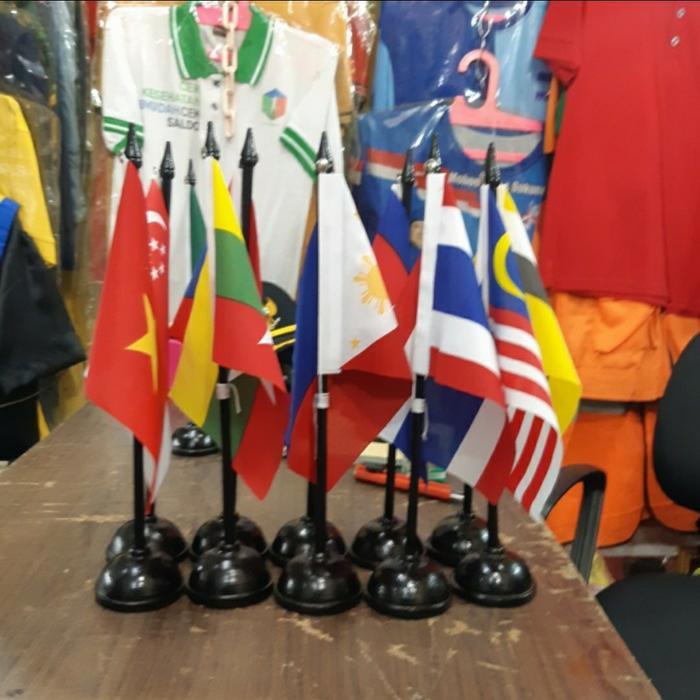BENDERA MEJA NEGARA LENGKAP + TIANG