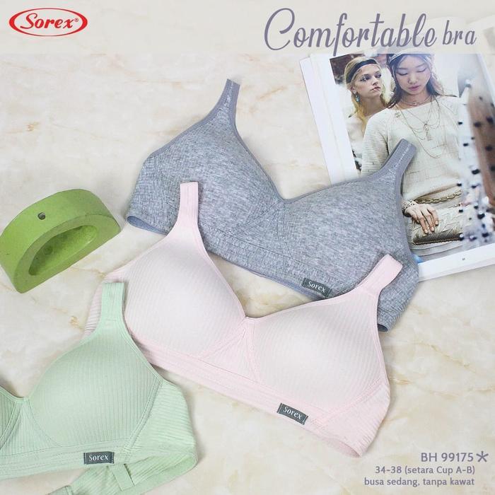 Sorex bra comble sorex 99175 kait 3 tanpa kawat bh Wanitasetara cup Busa Tipis minimizer pushup bra