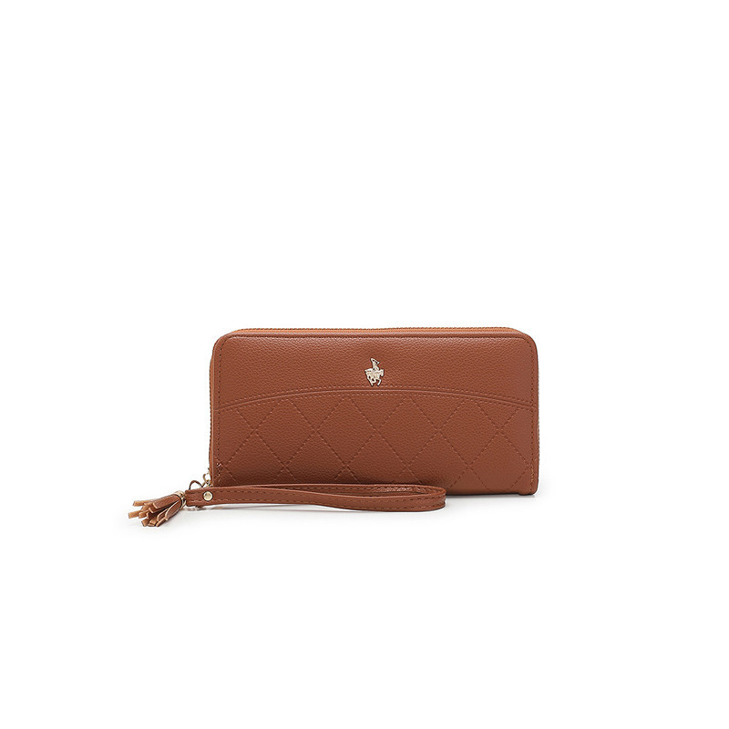 Swiss Polo Women's Long Zipper Wallet (Dompet Panjang Ritsleting Wanita) - Cokelat Wanita