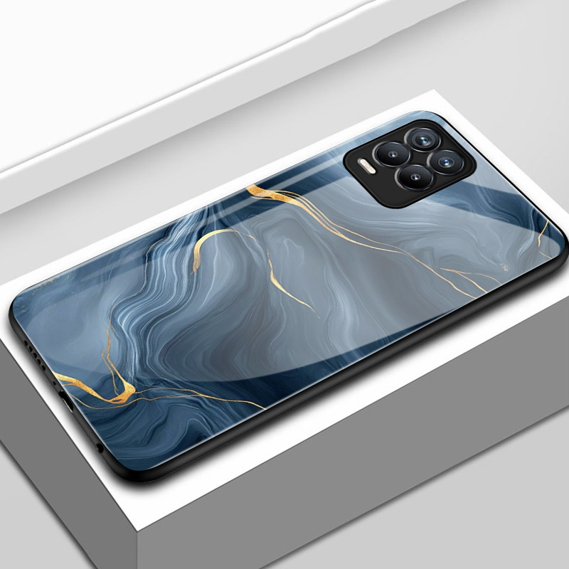 Casing Hp Untuk Realme 8 5G 8s 5G 8 Pro Case Casing pola emas Kasing HP Kesing keras kaca Silikon So