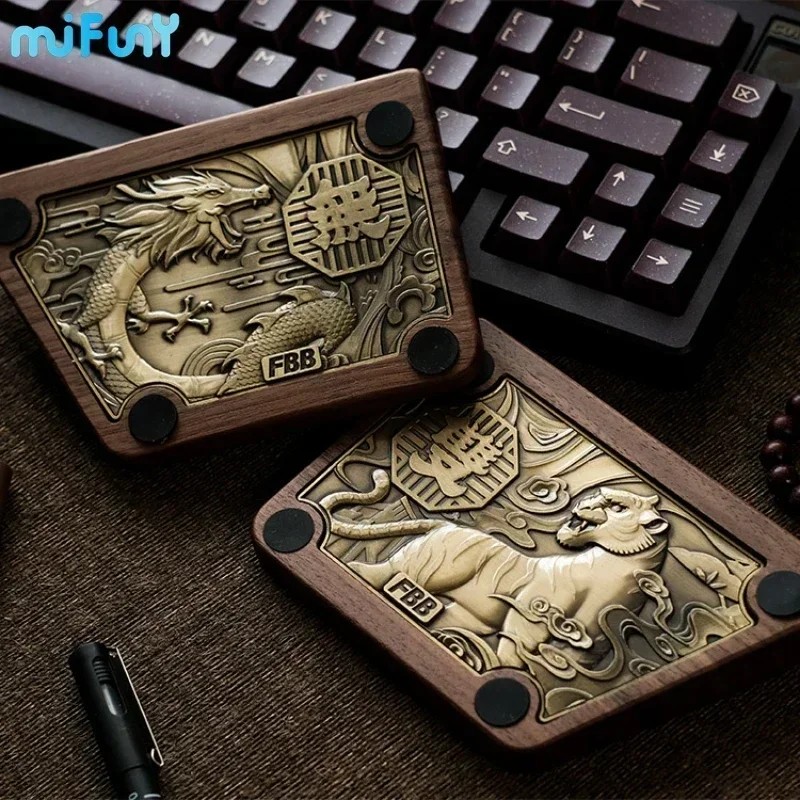 Custom Walnut Keyboard Hand Rest Original Split Wooden Wrist Rest Drange Nameplate Embossing Palm