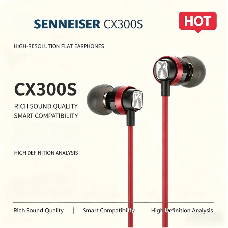 Original Sennheiser CX300S Wired In Ear Headset Noise Isolating HiFi Earphones For Smartphone