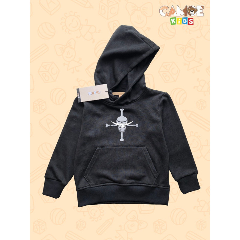 Jaket Hoodie Anak KIDS Anime One Piece Whitebeard Shirohige Pirate