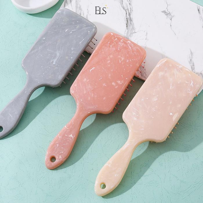 ELSA Sisir Marble Kotak Siput Kustom Hair Comb Custom DR210