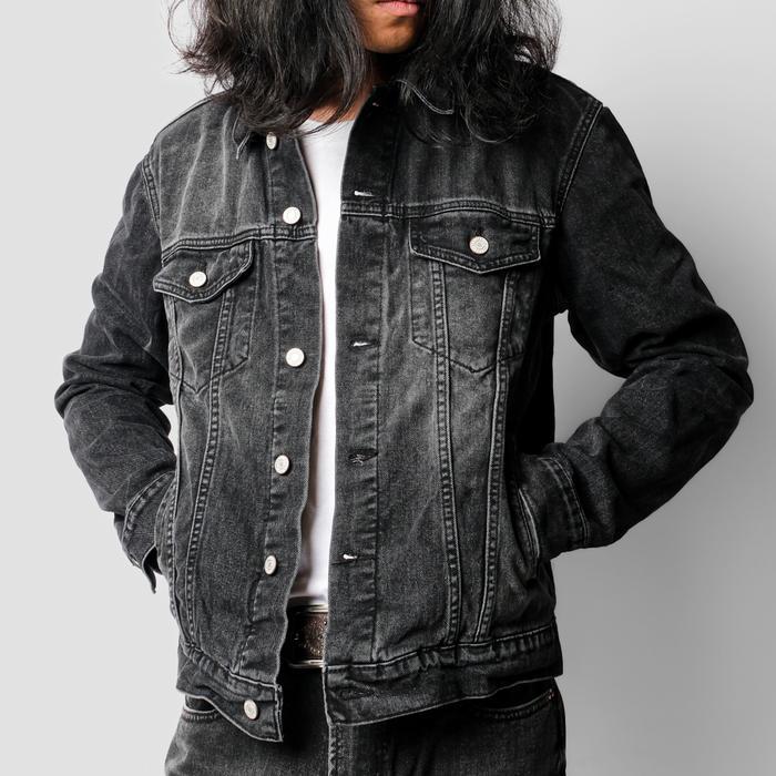 Bespoke Project - Black Cliffs Jacket Denim Jeans Pria