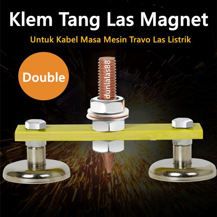 DISKON KLEM TANG LAS MAGNET DOUBLE UTK KABEL MASA MESIN TRAVO LAS LISTRIK