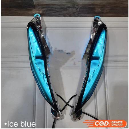 Fullset Lengkap Reflektor Sein Mika Smoke + Lampu Alis Running Beat Fi Old 2012 2013 2014 2015 Auto