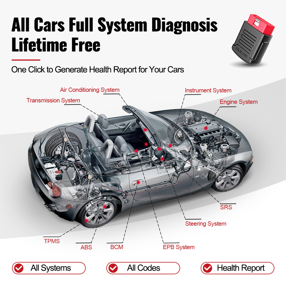 . Mucar Bt200 Pro Obd2 Scanner For Cars Full System Free Lifetime 15 -