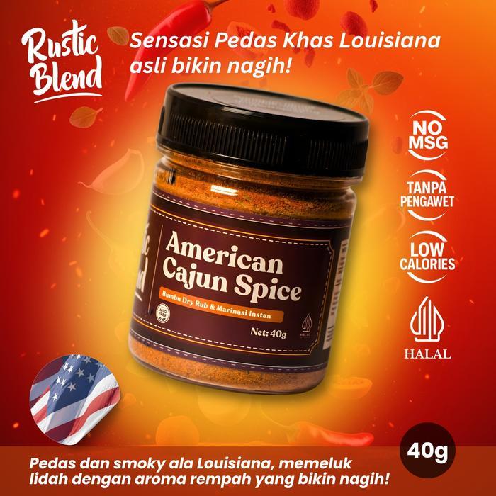 Bumbu Kering Premium American Cajun Spice 40G Rustic Blend Rasa Pedas Gurih Asap Tanpa Msg &