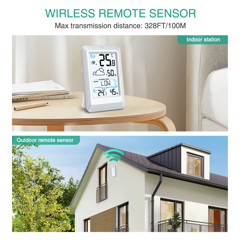 . Oria Wireless Weather Station Digital Forecast Station Temperature -