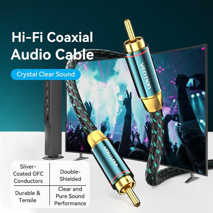 PROMO Vention Kabel Digital Audio Coaxial Jack RCA Male to Male AV SPDIF