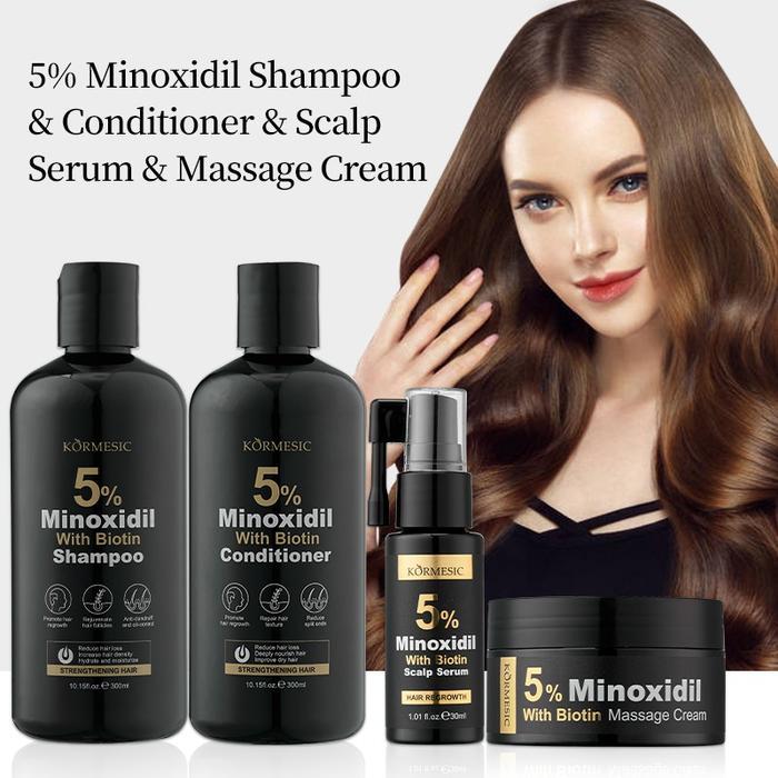 Terlaris  Kormesic Minoxidil 5% dengan Biotin untuk Perawatan Rambut Rontok, Botak, dan Ketombe -