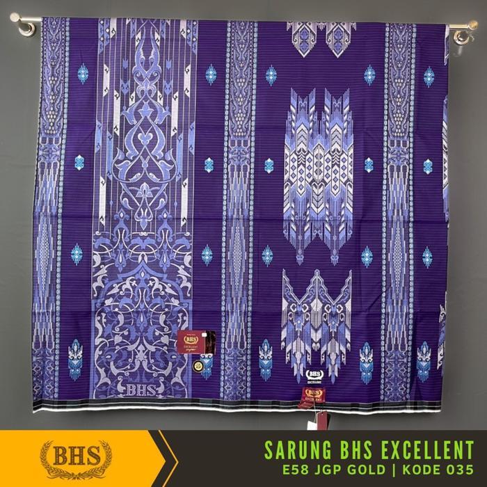 Sarung Bhs Excellent Jgp Gold Motif E58 Jacquard Full Timbul Sarung Tenun Elegan Dan Berkualitas