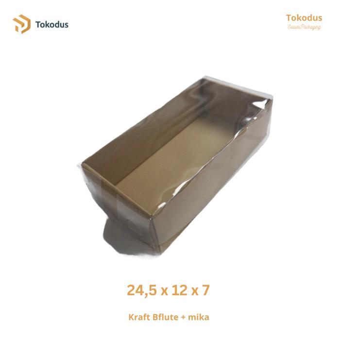 Tokodu Kotak Dus Box 24,5x12x7 Mika Kado Snack Kue Bolen Roti Hampers Corrugated Polos
