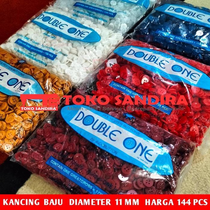 144 Pcs Kancing Kemeja Lubang 4/Kancing Kemeja 11 mm/Kancing Lubang 4/Kancing Kemeja Lubang 4
