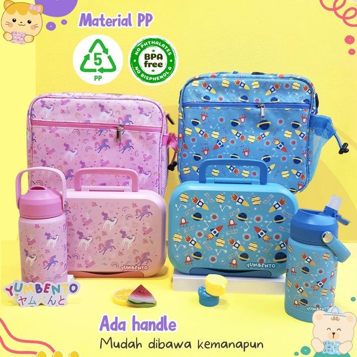 YUMBENTO SET LUNCH BOX HANDLE LUNCHBOX BOTTLE TAINLESS LUNCH BAG KARAKTER
