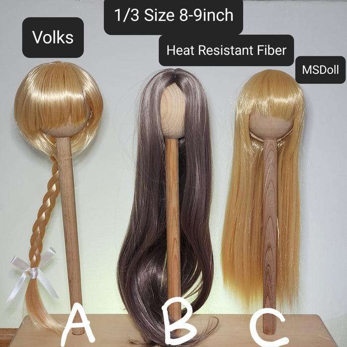 Wig Bjd / Boneka / Dollfie Rambut Palsu Synthetic Hair
