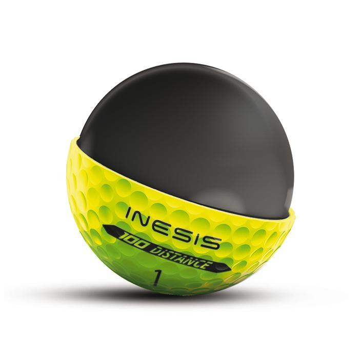 Decathlon Inesis Bola Golf Inesis Distance 100 Isi 12Pcs - Kuning - 8402428