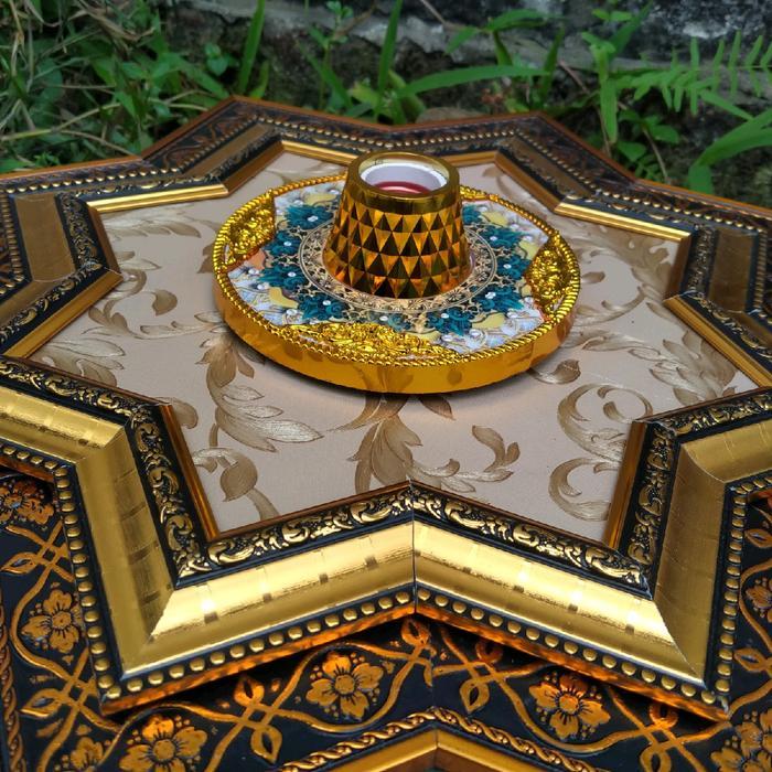 ornamen plafon 50x50 Glossy bulat Lampu Hiasan Pvc