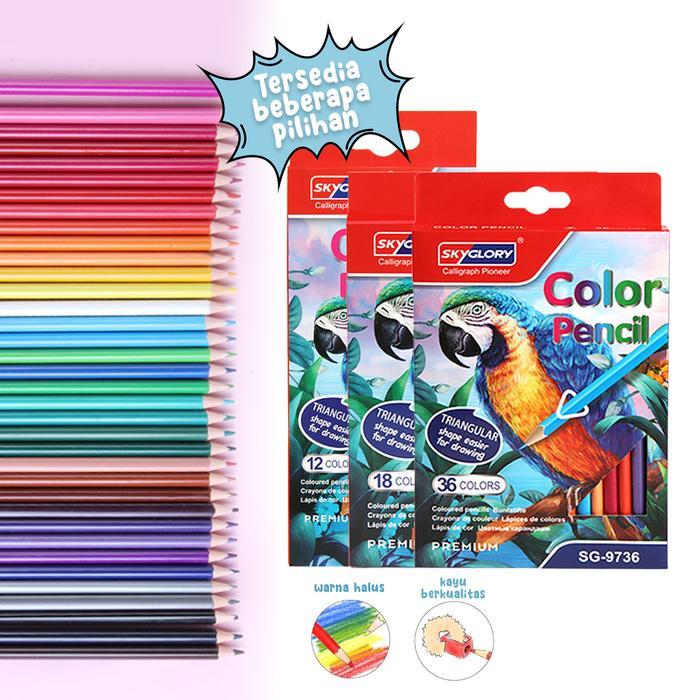 Caramel Pensil Warna Lengkap 1 Set 48 Alat Tulis Mewarnai Menggambar Perlengkapan Anak Sekolah