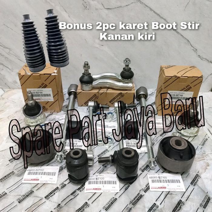 Paketan Kaki Kaki DepanToyota All New Avanza Xenia Tie Rod End Rack End Link Stabilizer Karet Stabil