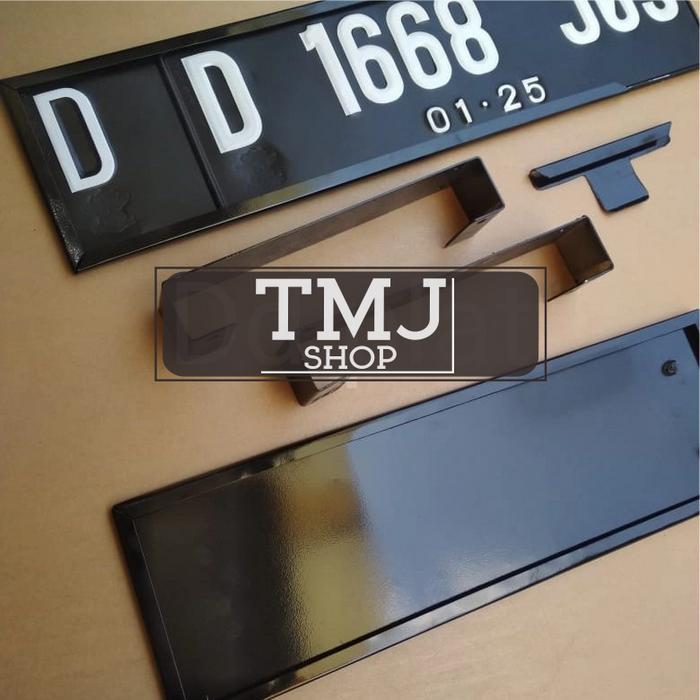 dudukan plat mobil pejabat 2 kapasitas