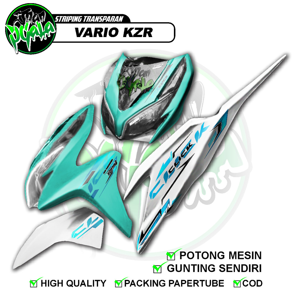 Striping Vario KZR 125 CLICK ON Transparan