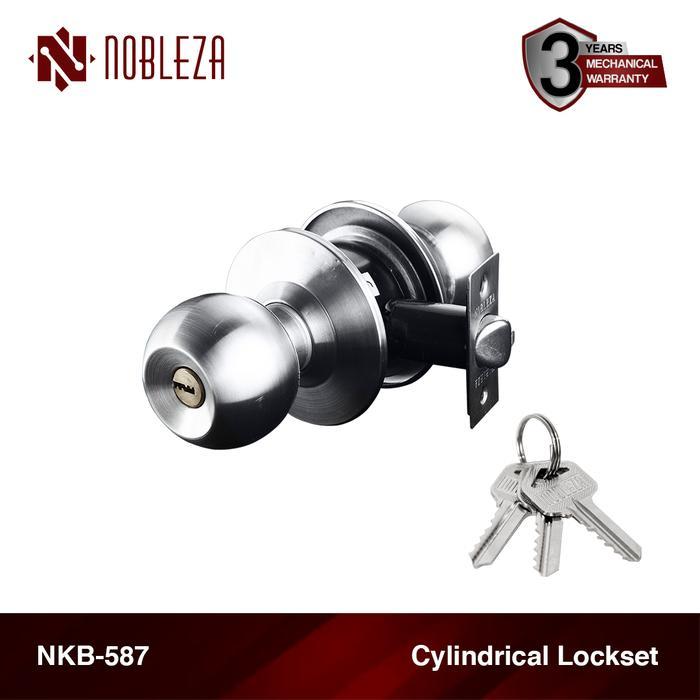 NOBLEZA Kunci Bulat Handle ng Pintu Kamar Mandi Stainless KBS-N785 *