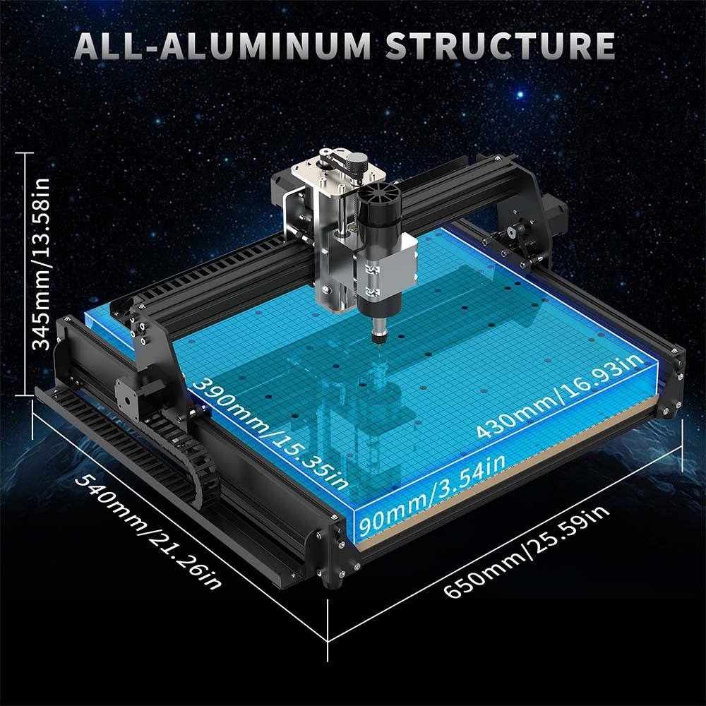 . 500W Spindle Metal Cnc Milling Machine 40W Laser Engraving Machine 3D -