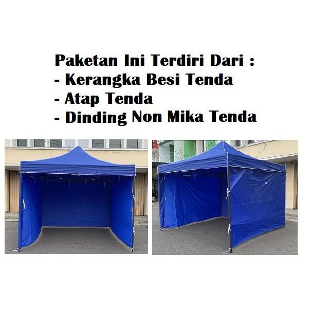 Tenda Lipat 3X3 Lengkap Dinding Tenda Polos Non Mika