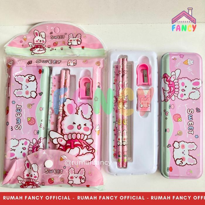 GRATIS ONGKIR [FREE PACKING DUS] Paket Alat Tulis/ Study Set Fancy Mika 9549 Animal / Dino Cute /